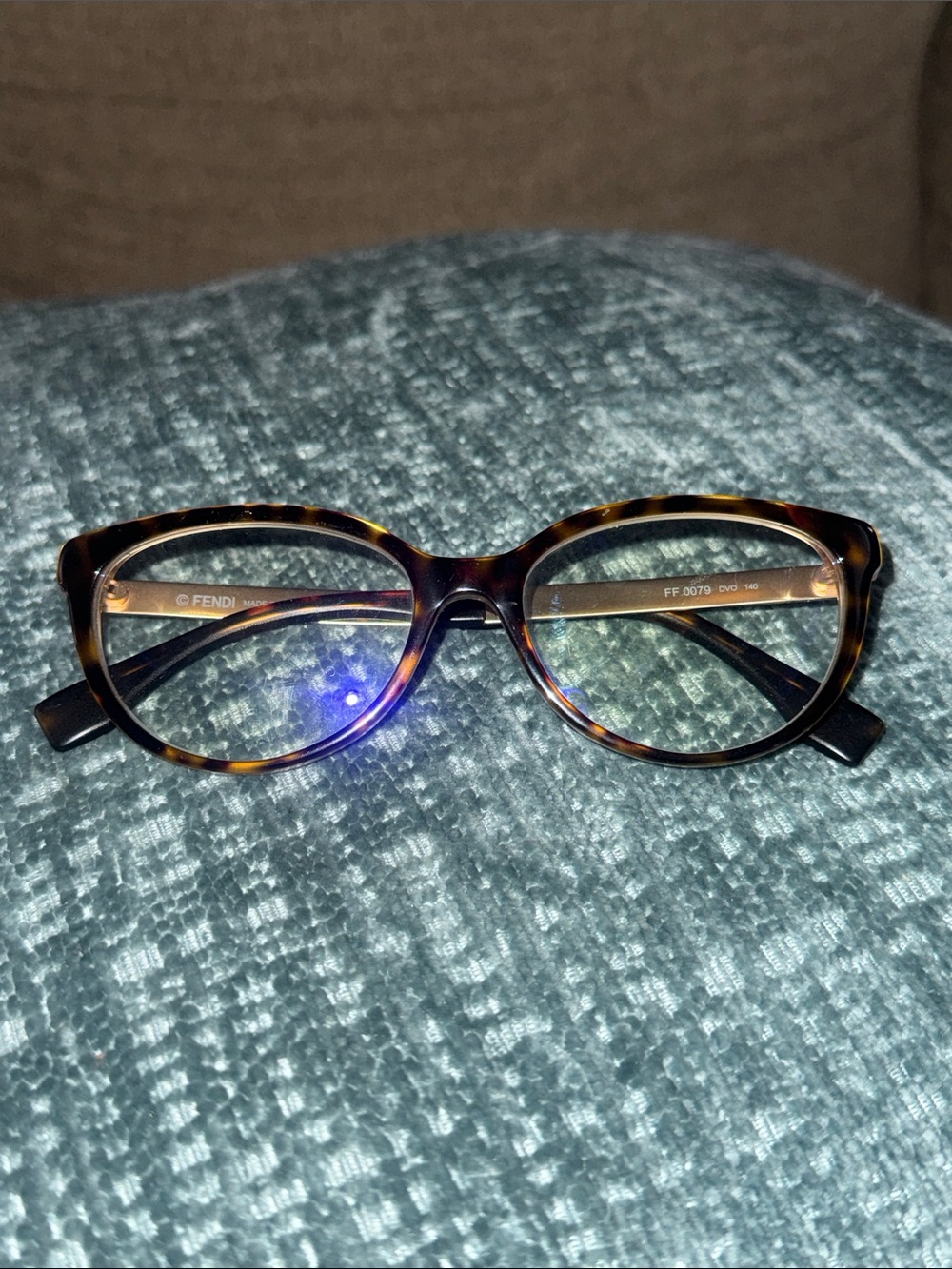 Fendi Tortoiseshell Designer Frame 0079  DVO 140